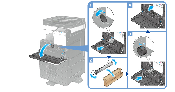 柯尼卡美能達(dá)BH367復(fù)印機碳粉更換圖解 柯尼卡美能達(dá)BH367復(fù)印機碳粉更換圖解