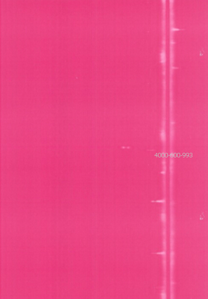 柯尼卡美能達彩色復印機C220打印出現(xiàn)白色橫線紅色單色效果圖-科頤辦公